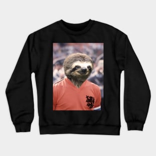 Dutch Sloth playing for The Netherlands football team Crewneck Sweatshirt